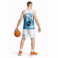 New Zealand Lawn Bowls Prostate Cancer Custom Basketball Jersey Aotearoa Maori Silver Fern Blue Ribbon LT14 - Polynesian Pride