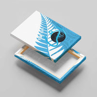 New Zealand Lawn Bowls Prostate Cancer Custom Canvas Wall Art Aotearoa Maori Silver Fern Blue Ribbon LT14 - Polynesian Pride