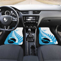 New Zealand Lawn Bowls Prostate Cancer Custom Car Mats Aotearoa Maori Silver Fern Blue Ribbon LT14 Set 2pcs - Front Blue - Polynesian Pride