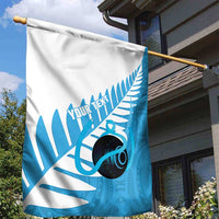 New Zealand Lawn Bowls Prostate Cancer Custom Garden Flag Aotearoa Maori Silver Fern Blue Ribbon LT14 - Polynesian Pride