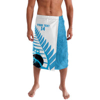 New Zealand Lawn Bowls Prostate Cancer Custom Lavalava Aotearoa Maori Silver Fern Blue Ribbon LT14 Blue - Polynesian Pride