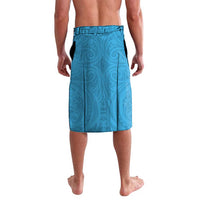 New Zealand Lawn Bowls Prostate Cancer Custom Lavalava Aotearoa Maori Silver Fern Blue Ribbon LT14 - Polynesian Pride