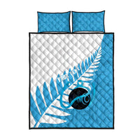 New Zealand Lawn Bowls Prostate Cancer Custom Quilt Bed Set Aotearoa Maori Silver Fern Blue Ribbon LT14 - Polynesian Pride