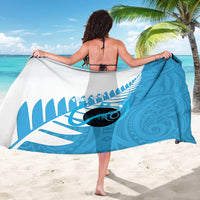 New Zealand Lawn Bowls Prostate Cancer Custom Sarong Aotearoa Maori Silver Fern Blue Ribbon LT14 - Polynesian Pride