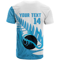 New Zealand Lawn Bowls Prostate Cancer Custom T Shirt Aotearoa Maori Silver Fern Blue Ribbon LT14 - Polynesian Pride