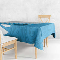 New Zealand Lawn Bowls Prostate Cancer Custom Tablecloth Aotearoa Maori Silver Fern Blue Ribbon LT14 - Polynesian Pride
