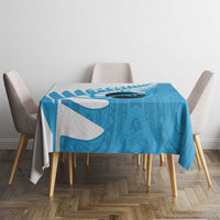 New Zealand Lawn Bowls Prostate Cancer Custom Tablecloth Aotearoa Maori Silver Fern Blue Ribbon LT14 - Polynesian Pride