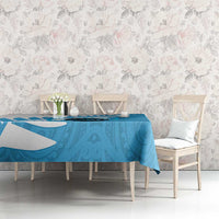 New Zealand Lawn Bowls Prostate Cancer Custom Tablecloth Aotearoa Maori Silver Fern Blue Ribbon LT14 - Polynesian Pride