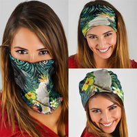 Sulphur-crested Cockatoo New Zealand Neck Gaiter Paua Shell Aotearoa Maori Tropical Flowers LT14 - Polynesian Pride