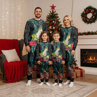 Sulphur-crested Cockatoo New Zealand Christmas Pajama Set Paua Shell Aotearoa Maori Tropical Flowers LT14 - Polynesian Pride