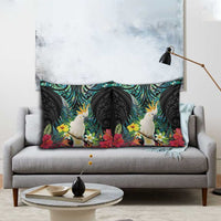 Sulphur-crested Cockatoo New Zealand Pillow Cover Paua Shell Aotearoa Maori Tropical Flowers LT14 - Polynesian Pride