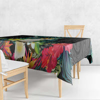 Sulphur-crested Cockatoo New Zealand Tablecloth Paua Shell Aotearoa Maori Tropical Flowers LT14 - Polynesian Pride