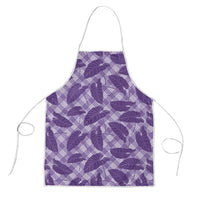 Purple Hawaii Kalo Palaka Motifs Apron Hawaiian Taro Leaves Elegant Vibes LT14 Purple - Polynesian Pride