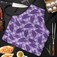Purple Hawaii Kalo Palaka Motifs Apron Hawaiian Taro Leaves Elegant Vibes LT14 Purple - Polynesian Pride