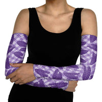 Purple Hawaii Kalo Palaka Motifs Arm Sleeves Hawaiian Taro Leaves Elegant Vibes LT14 - Polynesian Pride