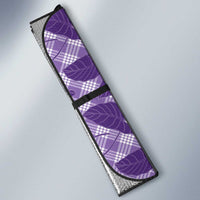 Purple Hawaii Kalo Palaka Motifs Auto Sun Shade Hawaiian Taro Leaves Elegant Vibes LT14 - Polynesian Pride