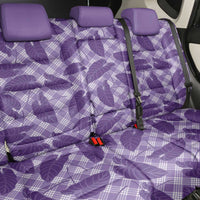 Purple Hawaii Kalo Palaka Motifs Back Car Seat Cover Hawaiian Taro Leaves Elegant Vibes LT14 - Polynesian Pride
