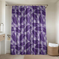 Purple Hawaii Kalo Palaka Motifs Bathroom Set Hawaiian Taro Leaves Elegant Vibes LT14 Shower Curtain Only Purple - Polynesian Pride