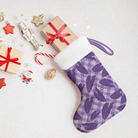 Purple Hawaii Kalo Palaka Motifs Christmas Stocking Hawaiian Taro Leaves Elegant Vibes LT14 - Polynesian Pride
