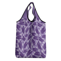 Purple Hawaii Kalo Palaka Motifs Grocery Bag Hawaiian Taro Leaves Elegant Vibes LT14 - Polynesian Pride