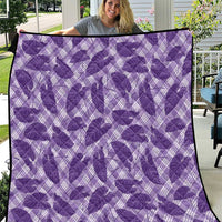 Purple Hawaii Kalo Palaka Motifs Quilt Hawaiian Taro Leaves Elegant Vibes LT14 Purple - Polynesian Pride