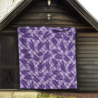 Purple Hawaii Kalo Palaka Motifs Quilt Hawaiian Taro Leaves Elegant Vibes LT14 - Polynesian Pride