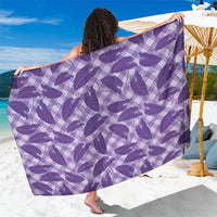 Purple Hawaii Kalo Palaka Motifs Sarong Hawaiian Taro Leaves Elegant Vibes LT14 One Size 44 x 66 inches Purple - Polynesian Pride