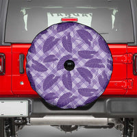 Purple Hawaii Kalo Palaka Motifs Spare Tire Cover Hawaiian Taro Leaves Elegant Vibes LT14 - Polynesian Pride