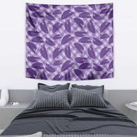 Purple Hawaii Kalo Palaka Motifs Tapestry Hawaiian Taro Leaves Elegant Vibes LT14 - Polynesian Pride