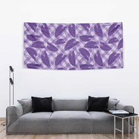 Purple Hawaii Kalo Palaka Motifs Tapestry Hawaiian Taro Leaves Elegant Vibes LT14 - Polynesian Pride