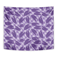Purple Hawaii Kalo Palaka Motifs Tapestry Hawaiian Taro Leaves Elegant Vibes LT14 - Polynesian Pride