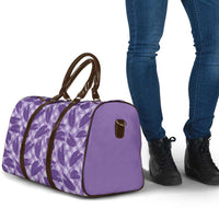 Purple Hawaii Kalo Palaka Motifs Travel Bag Hawaiian Taro Leaves Elegant Vibes LT14 - Polynesian Pride