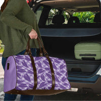 Purple Hawaii Kalo Palaka Motifs Travel Bag Hawaiian Taro Leaves Elegant Vibes LT14 - Polynesian Pride