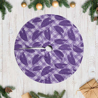 Purple Hawaii Kalo Palaka Motifs Tree Skirt Hawaiian Taro Leaves Elegant Vibes LT14 Casual Purple - Polynesian Pride