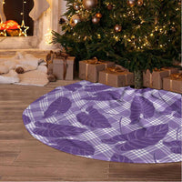 Purple Hawaii Kalo Palaka Motifs Tree Skirt Hawaiian Taro Leaves Elegant Vibes LT14 - Polynesian Pride