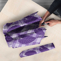 Purple Hawaii Kalo Palaka Motifs Umbrella Hawaiian Taro Leaves Elegant Vibes LT14 - Polynesian Pride