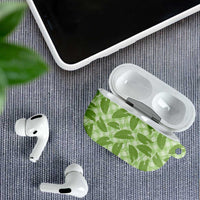 Green Hawaii Kalo Palaka Motifs AirPods Case Hawaiian Taro Leaves Elegant Vibes LT14 - Polynesian Pride