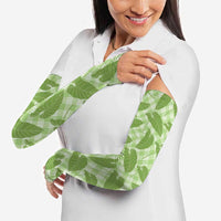Green Hawaii Kalo Palaka Motifs Arm Sleeves Hawaiian Taro Leaves Elegant Vibes LT14 - Polynesian Pride