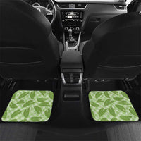 Green Hawaii Kalo Palaka Motifs Car Mats Hawaiian Taro Leaves Elegant Vibes LT14 Set 2pcs - Back Green - Polynesian Pride