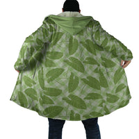 Green Hawaii Kalo Palaka Motifs Cloak Hawaiian Taro Leaves Elegant Vibes LT14 - Polynesian Pride