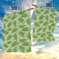 Green Hawaii Kalo Palaka Motifs Garden Flag Hawaiian Taro Leaves Elegant Vibes LT14 - Polynesian Pride