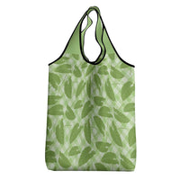 Green Hawaii Kalo Palaka Motifs Grocery Bag Hawaiian Taro Leaves Elegant Vibes LT14 - Polynesian Pride