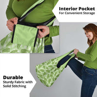 Green Hawaii Kalo Palaka Motifs Grocery Bag Hawaiian Taro Leaves Elegant Vibes LT14 - Polynesian Pride