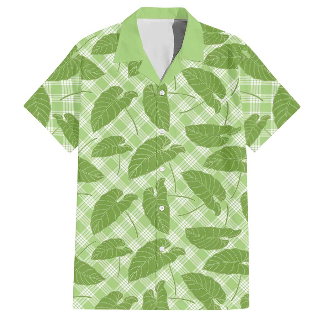 Green Hawaii Kalo Palaka Motifs Hawaiian Shirt Hawaiian Taro Leaves Elegant Vibes LT14 Green - Polynesian Pride
