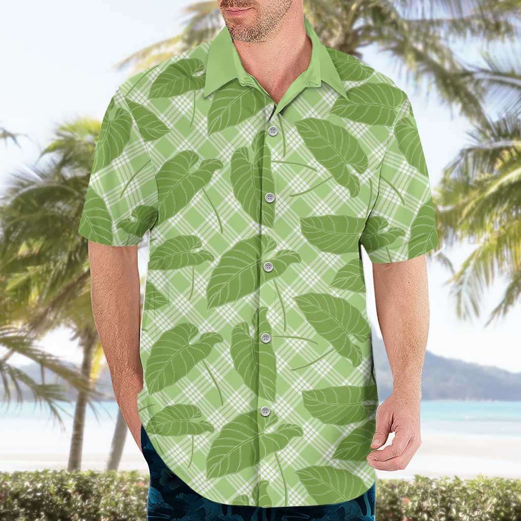 Green Hawaii Kalo Palaka Motifs Hawaiian Shirt Hawaiian Taro Leaves Elegant Vibes LT14 - Polynesian Pride