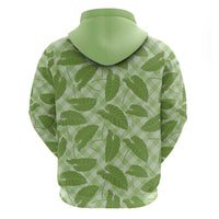 Green Hawaii Kalo Palaka Motifs Hoodie Hawaiian Taro Leaves Elegant Vibes LT14 - Polynesian Pride