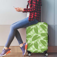 Green Hawaii Kalo Palaka Motifs Luggage Cover Hawaiian Taro Leaves Elegant Vibes LT14 - Polynesian Pride