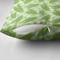 Green Hawaii Kalo Palaka Motifs Pillow Cover Hawaiian Taro Leaves Elegant Vibes LT14 - Polynesian Pride