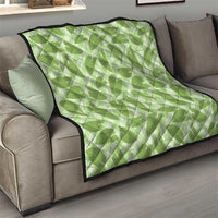 Green Hawaii Kalo Palaka Motifs Quilt Hawaiian Taro Leaves Elegant Vibes LT14 - Polynesian Pride