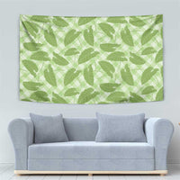 Green Hawaii Kalo Palaka Motifs Tapestry Hawaiian Taro Leaves Elegant Vibes LT14 - Polynesian Pride